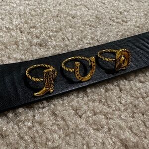 Gold Western 3 Ring Set